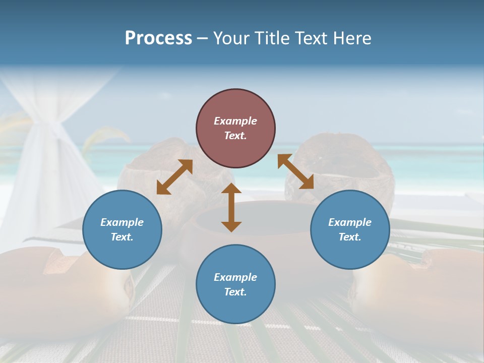 Arrangement Kokosnuss Pavillon PowerPoint Template