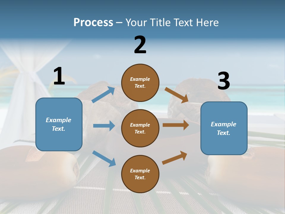 Arrangement Kokosnuss Pavillon PowerPoint Template