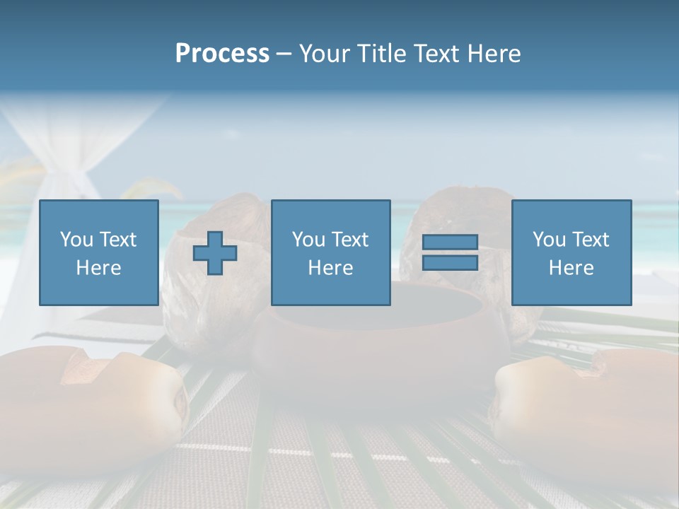 Arrangement Kokosnuss Pavillon PowerPoint Template