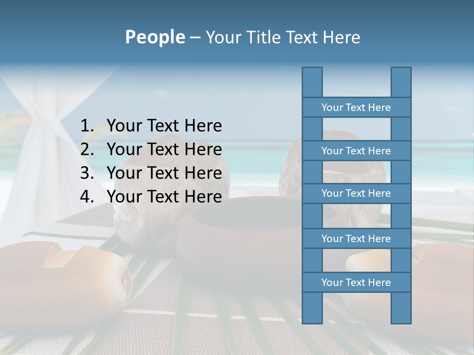 Arrangement Kokosnuss Pavillon PowerPoint Template