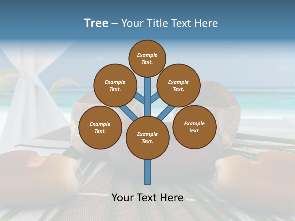 Arrangement Kokosnuss Pavillon PowerPoint Template