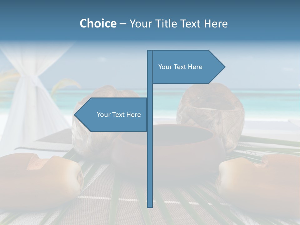 Arrangement Kokosnuss Pavillon PowerPoint Template