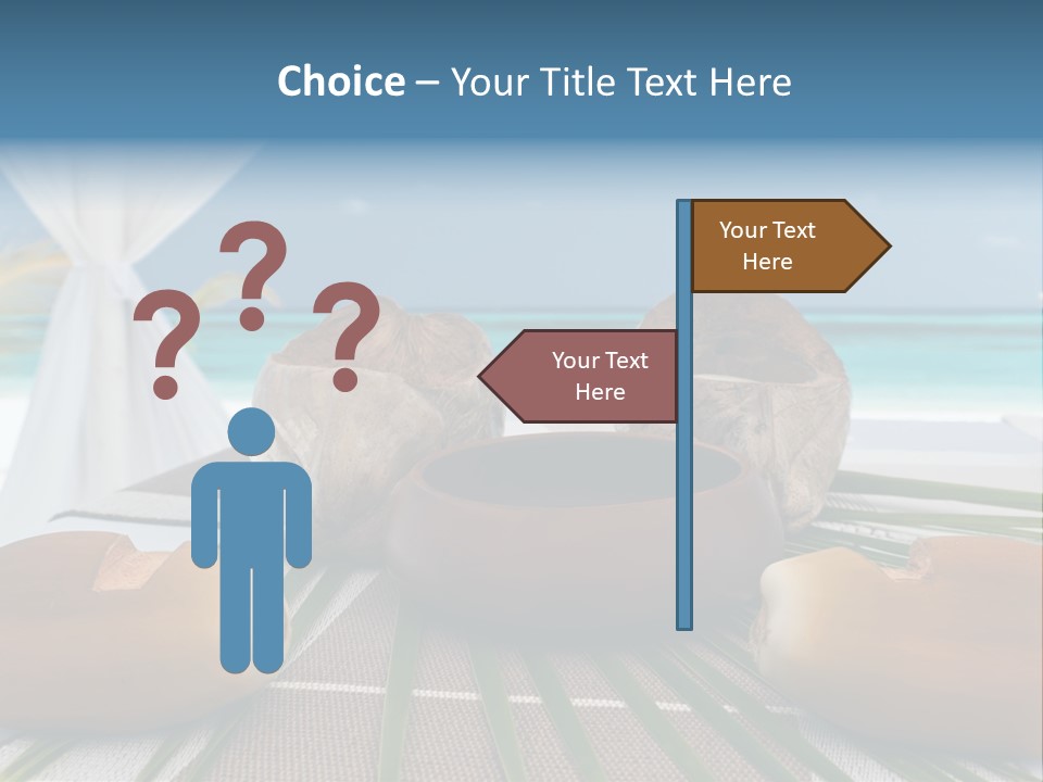 Arrangement Kokosnuss Pavillon PowerPoint Template