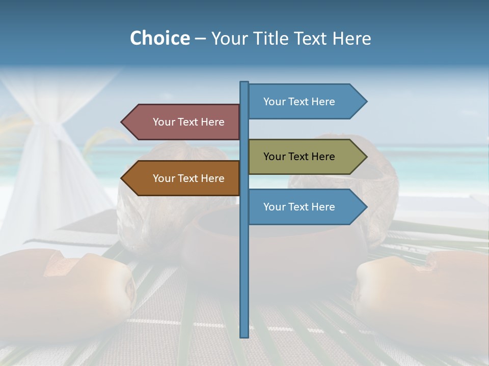 Arrangement Kokosnuss Pavillon PowerPoint Template