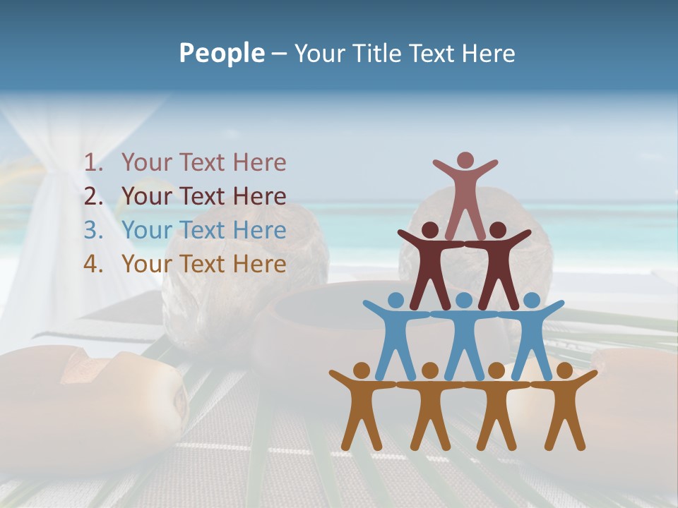 Arrangement Kokosnuss Pavillon PowerPoint Template