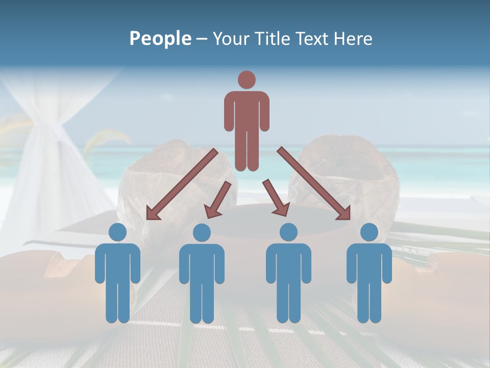 Arrangement Kokosnuss Pavillon PowerPoint Template