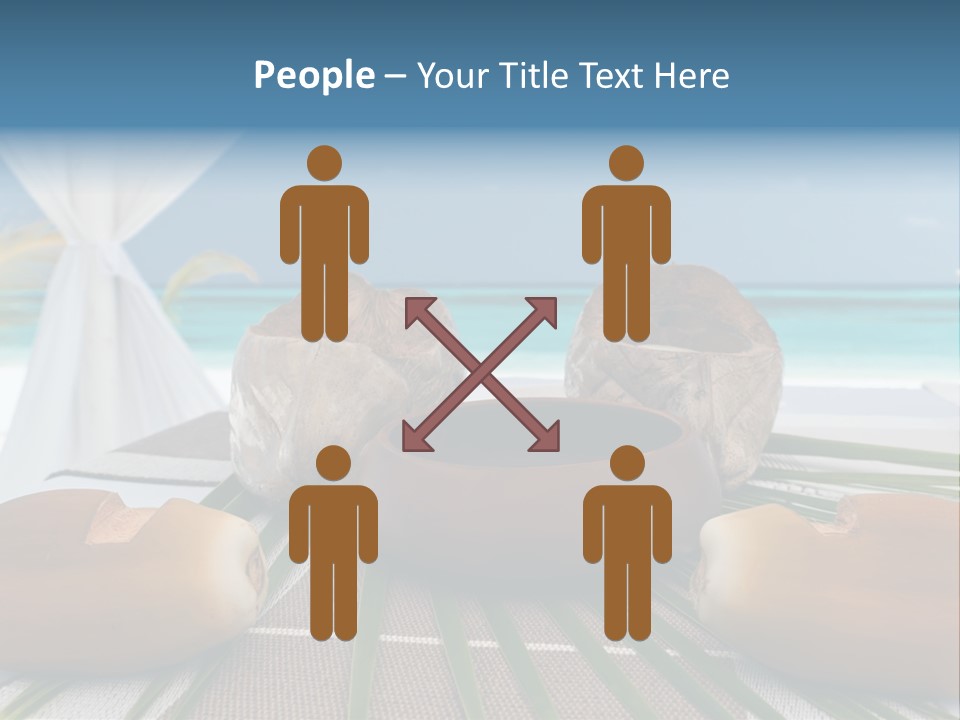 Arrangement Kokosnuss Pavillon PowerPoint Template