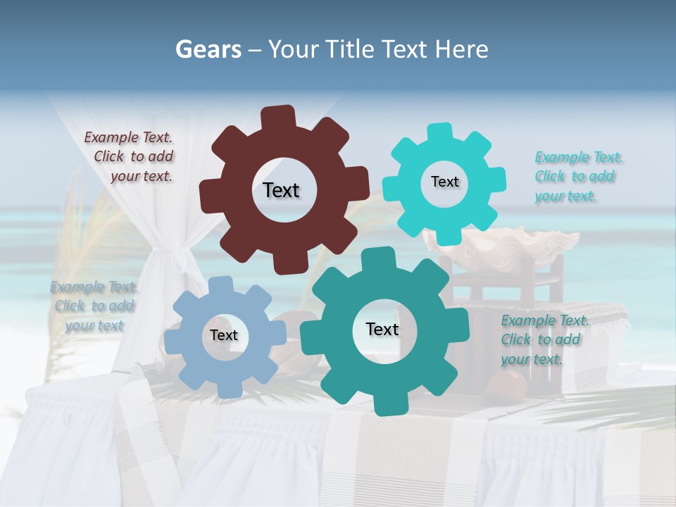 Pavillon Tafel Hochzeit PowerPoint Template