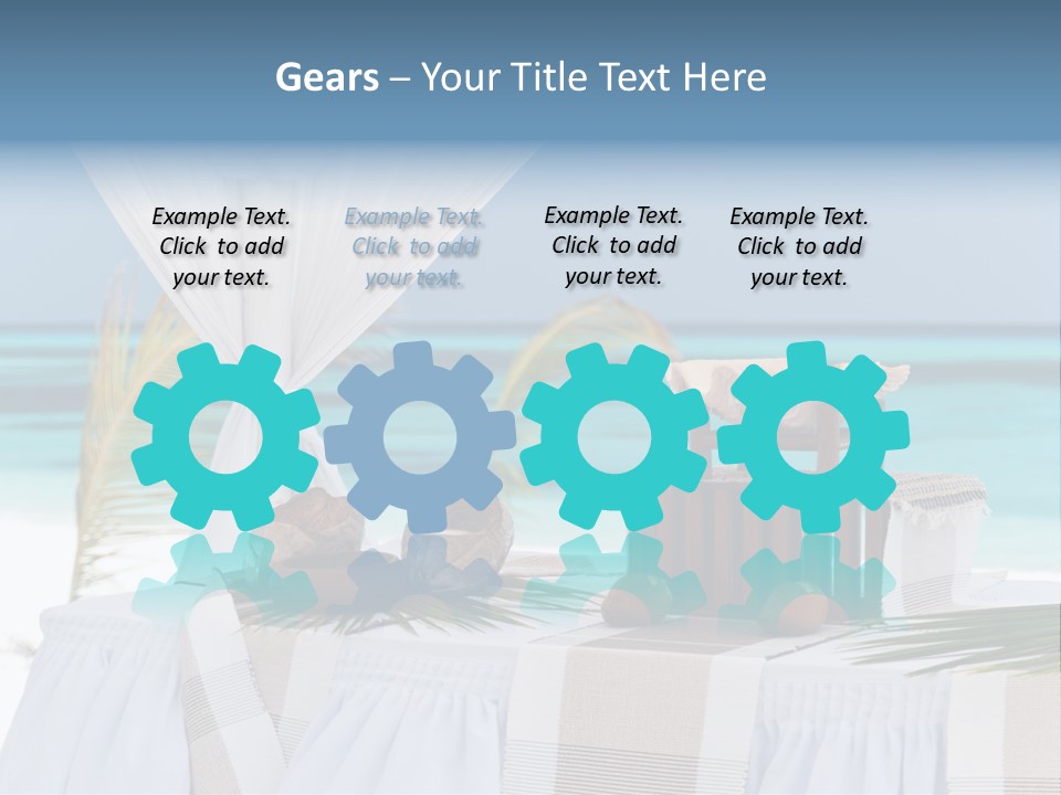 Pavillon Tafel Hochzeit PowerPoint Template