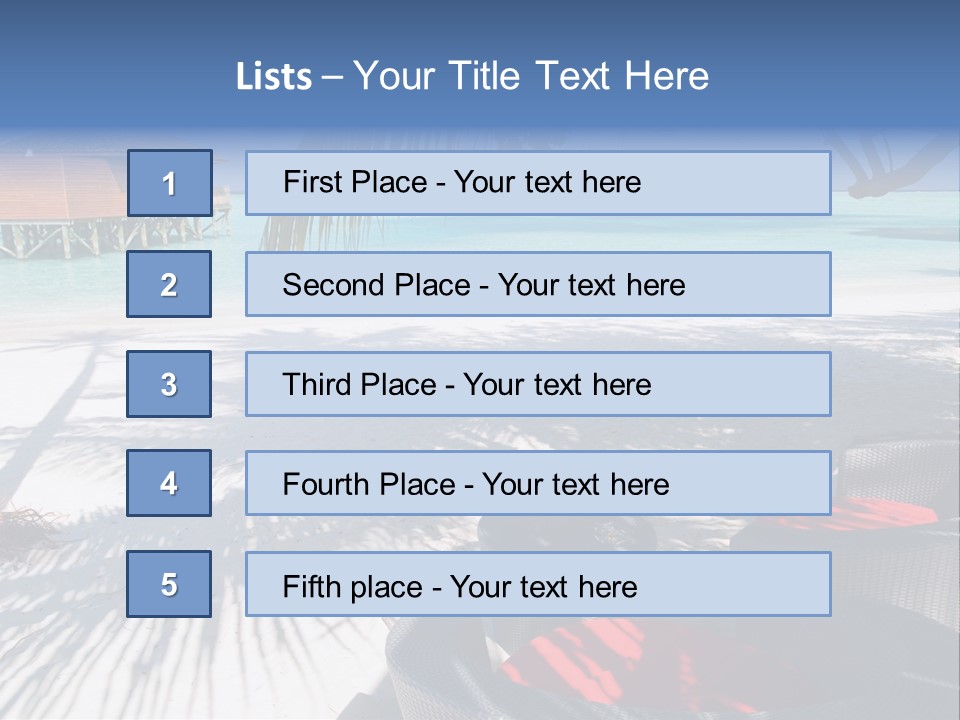 Urlaub Tisch Natur PowerPoint Template