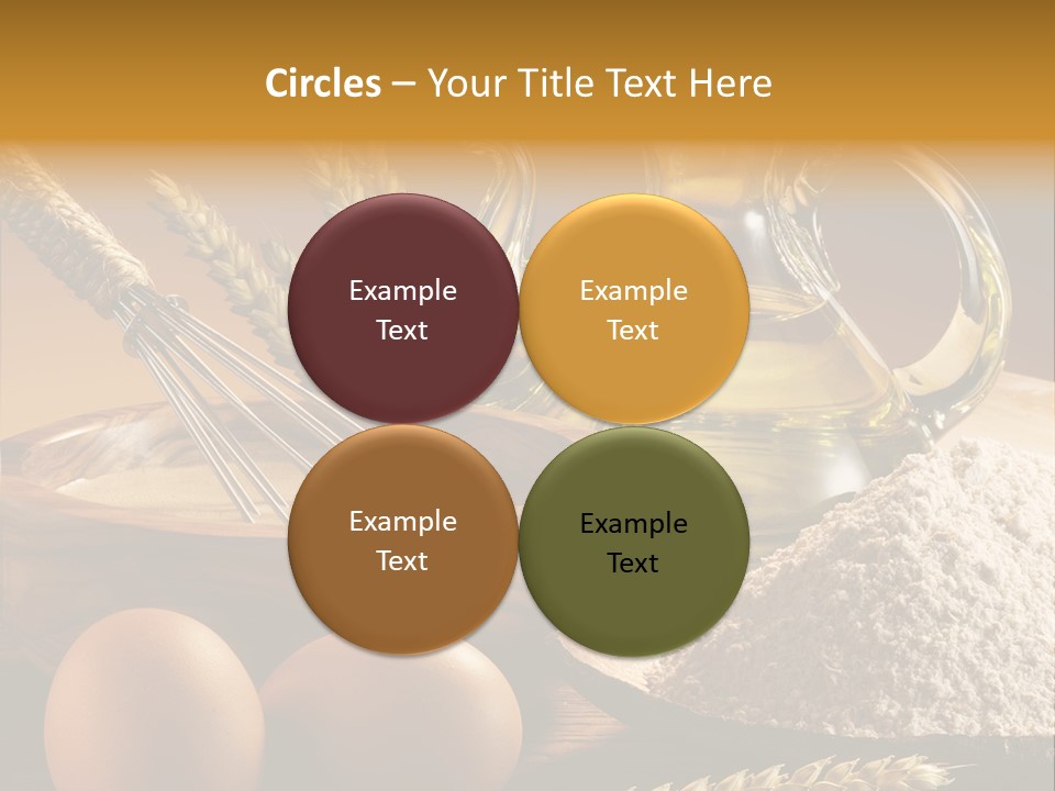 Ingredientes De Pasteler Aceite Harina PowerPoint Template