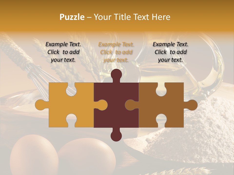 Ingredientes De Pasteler Aceite Harina PowerPoint Template