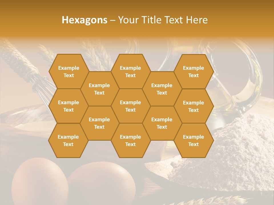 Ingredientes De Pasteler Aceite Harina PowerPoint Template