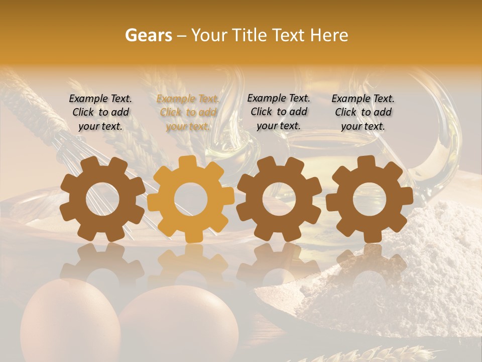 Ingredientes De Pasteler Aceite Harina PowerPoint Template