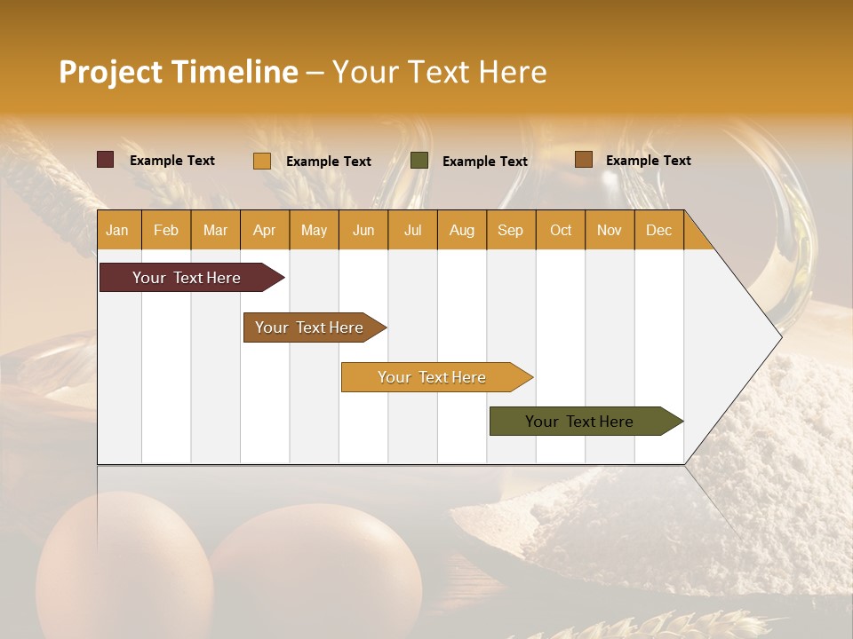 Ingredientes De Pasteler Aceite Harina PowerPoint Template