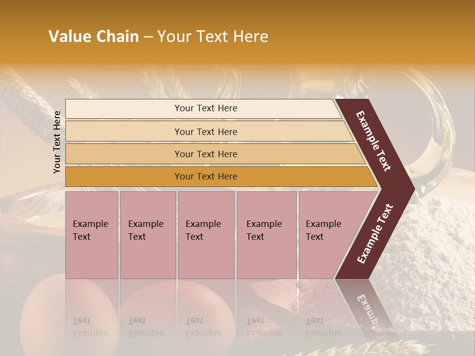 Ingredientes De Pasteler Aceite Harina PowerPoint Template