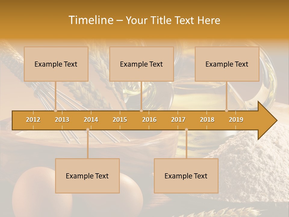 Ingredientes De Pasteler Aceite Harina PowerPoint Template