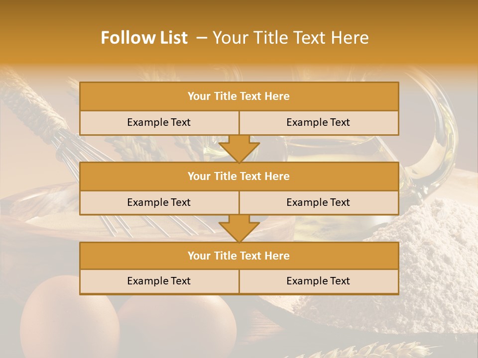 Ingredientes De Pasteler Aceite Harina PowerPoint Template