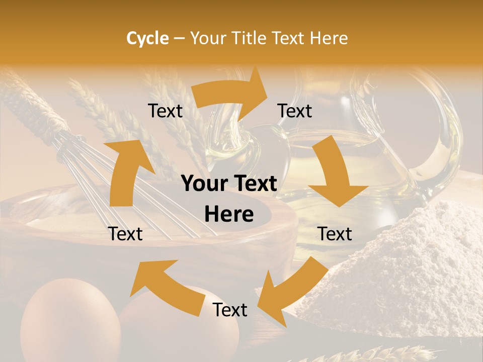 Ingredientes De Pasteler Aceite Harina PowerPoint Template