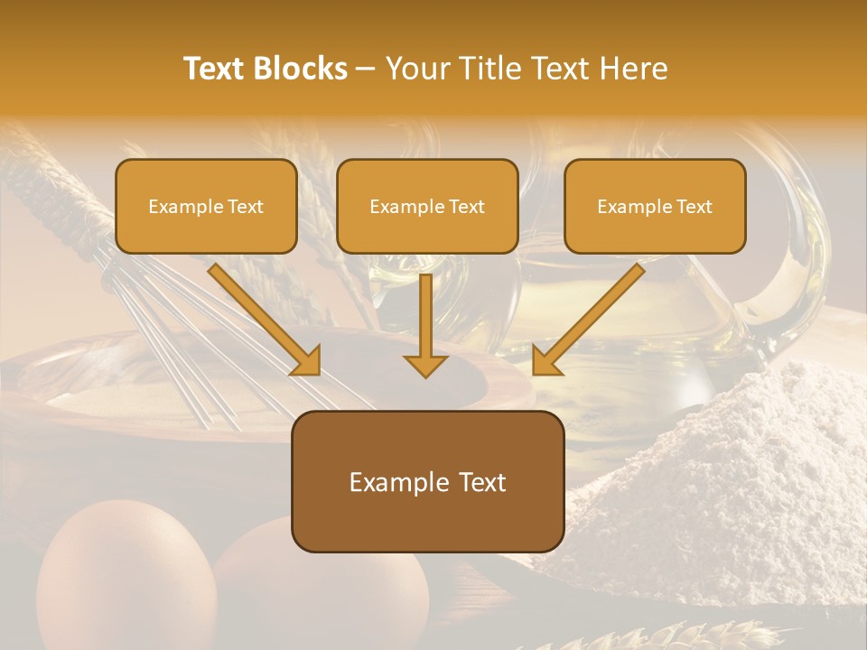 Ingredientes De Pasteler Aceite Harina PowerPoint Template