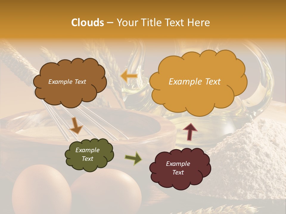 Ingredientes De Pasteler Aceite Harina PowerPoint Template