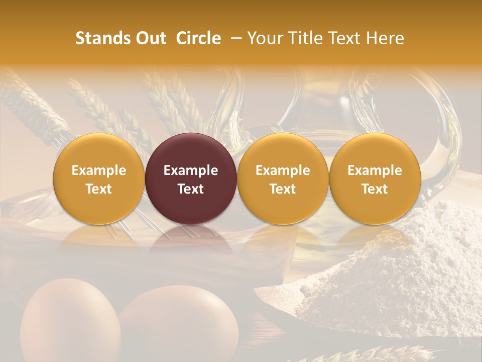 Ingredientes De Pasteler Aceite Harina PowerPoint Template