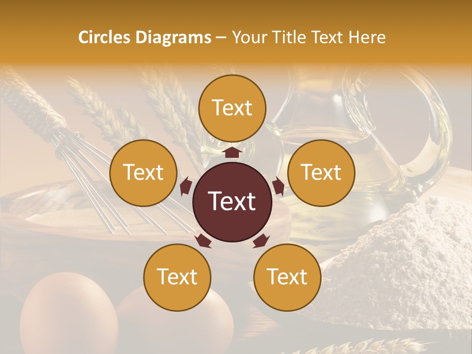 Ingredientes De Pasteler Aceite Harina PowerPoint Template