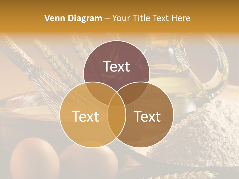 Ingredientes De Pasteler Aceite Harina PowerPoint Template