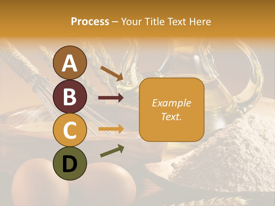 Ingredientes De Pasteler Aceite Harina PowerPoint Template