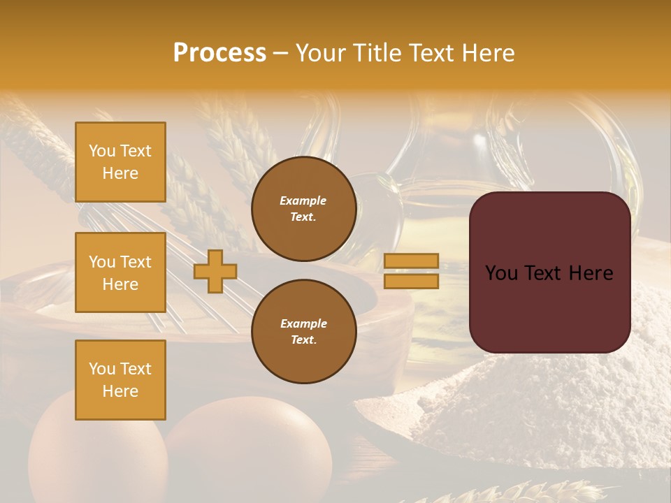 Ingredientes De Pasteler Aceite Harina PowerPoint Template