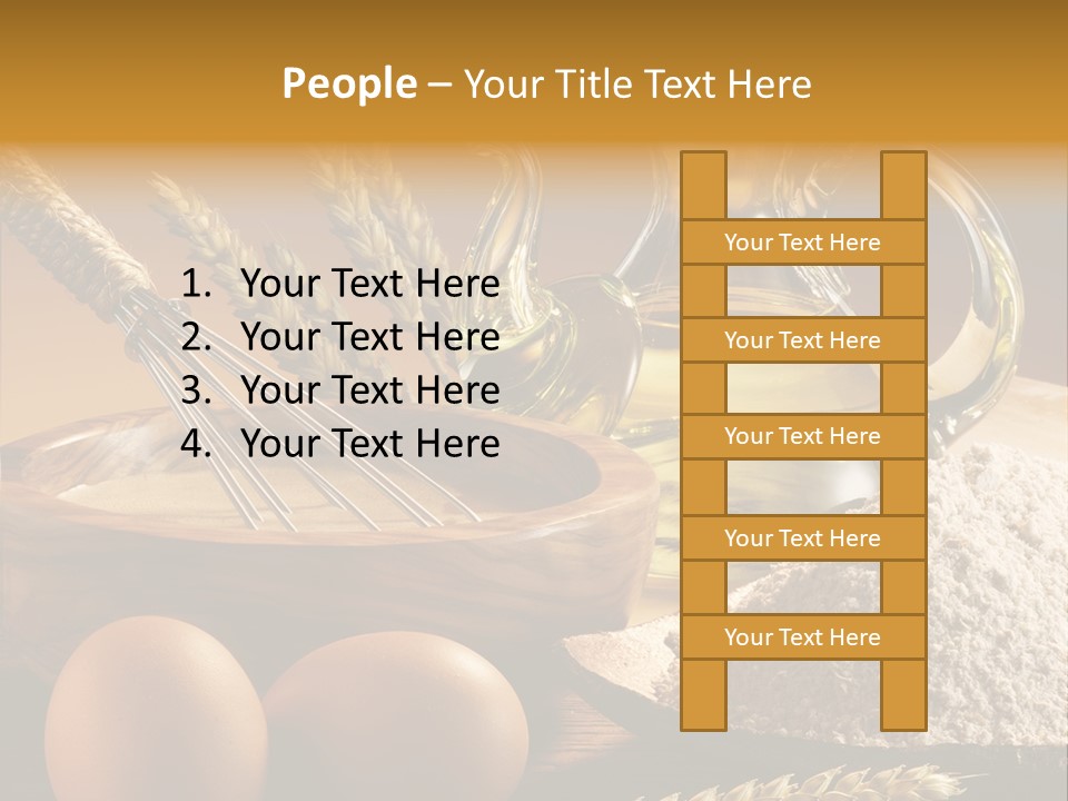 Ingredientes De Pasteler Aceite Harina PowerPoint Template