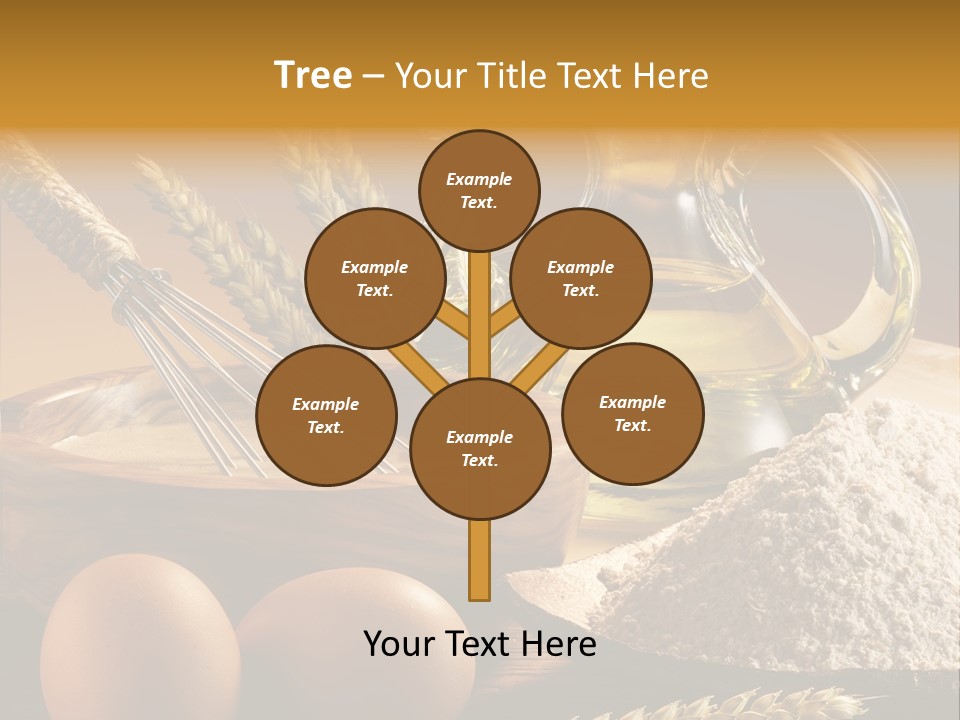 Ingredientes De Pasteler Aceite Harina PowerPoint Template