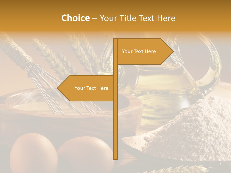 Ingredientes De Pasteler Aceite Harina PowerPoint Template