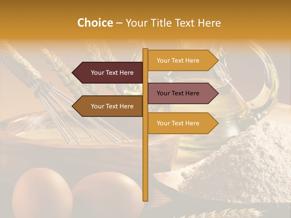 Ingredientes De Pasteler Aceite Harina PowerPoint Template