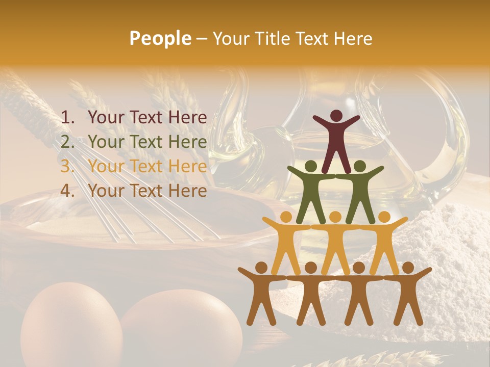 Ingredientes De Pasteler Aceite Harina PowerPoint Template