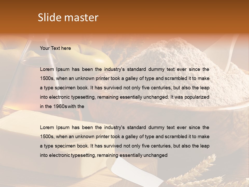 Pastel De Manzana Aceite Manzanas PowerPoint Template