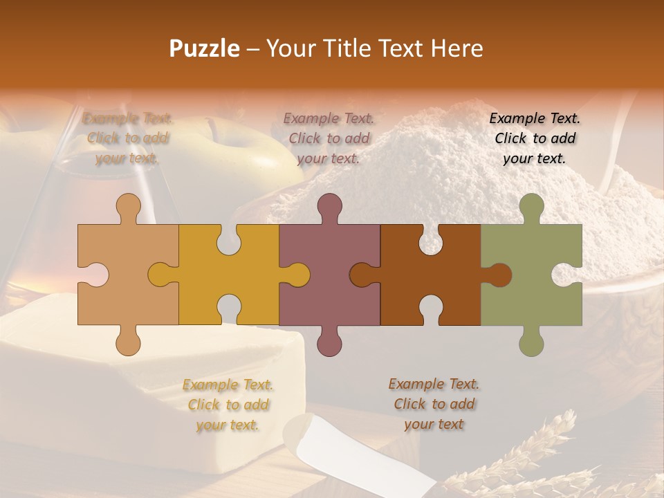 Pastel De Manzana Aceite Manzanas PowerPoint Template