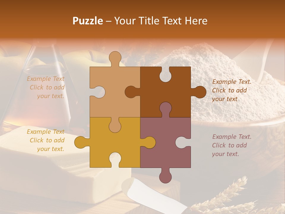 Pastel De Manzana Aceite Manzanas PowerPoint Template