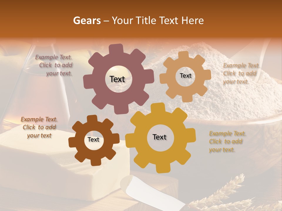 Pastel De Manzana Aceite Manzanas PowerPoint Template