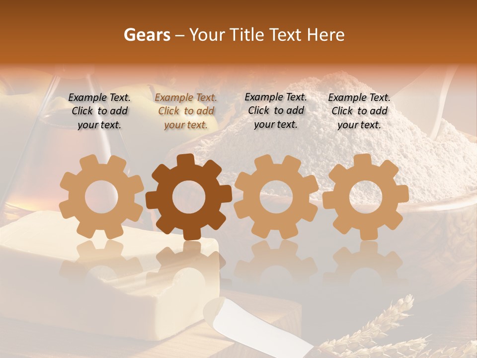 Pastel De Manzana Aceite Manzanas PowerPoint Template