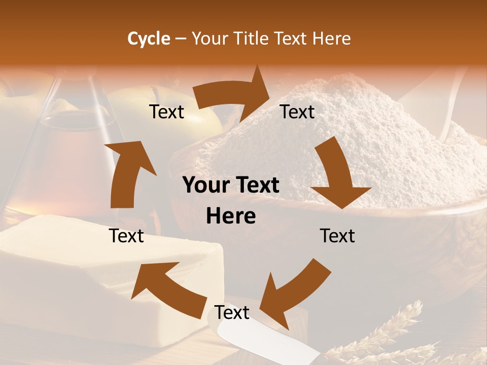 Pastel De Manzana Aceite Manzanas PowerPoint Template