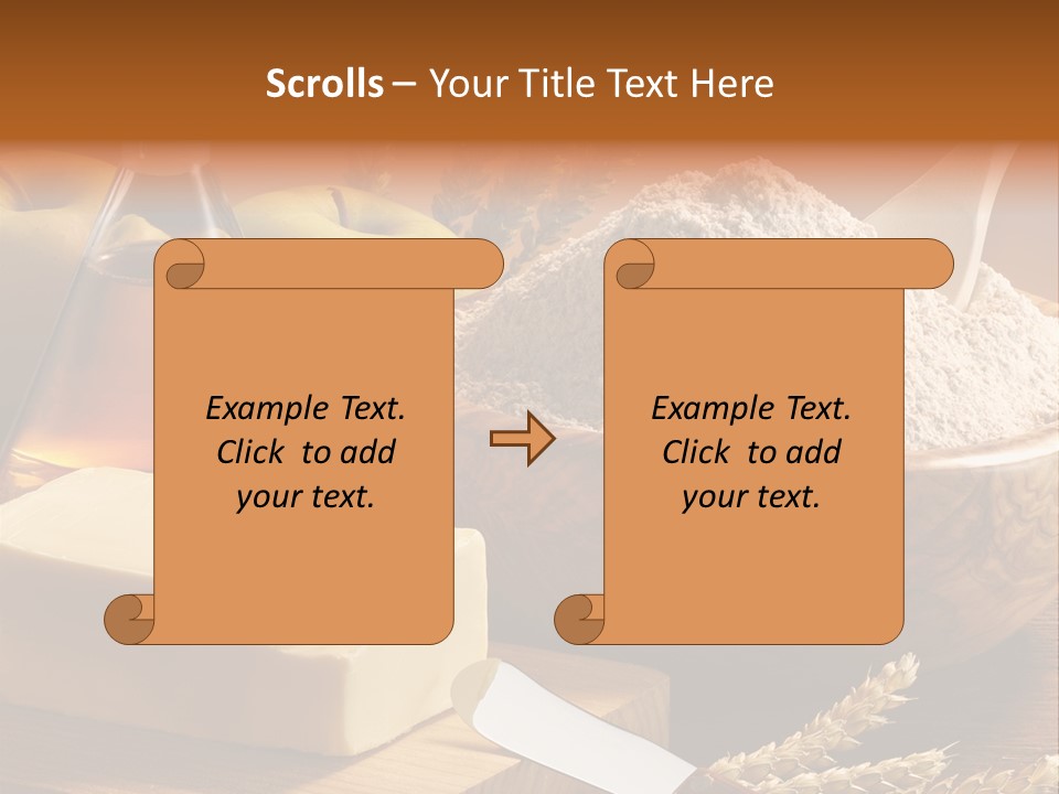 Pastel De Manzana Aceite Manzanas PowerPoint Template