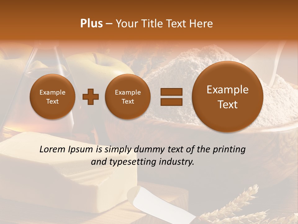 Pastel De Manzana Aceite Manzanas PowerPoint Template