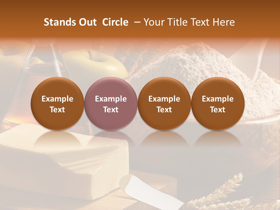 Pastel De Manzana Aceite Manzanas PowerPoint Template