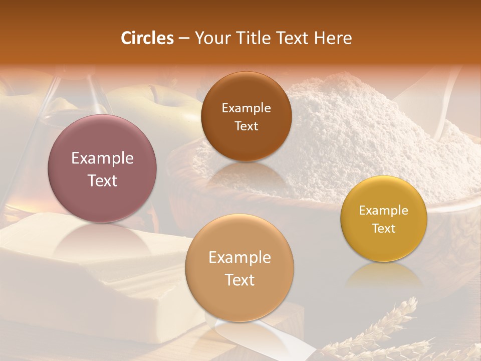 Pastel De Manzana Aceite Manzanas PowerPoint Template