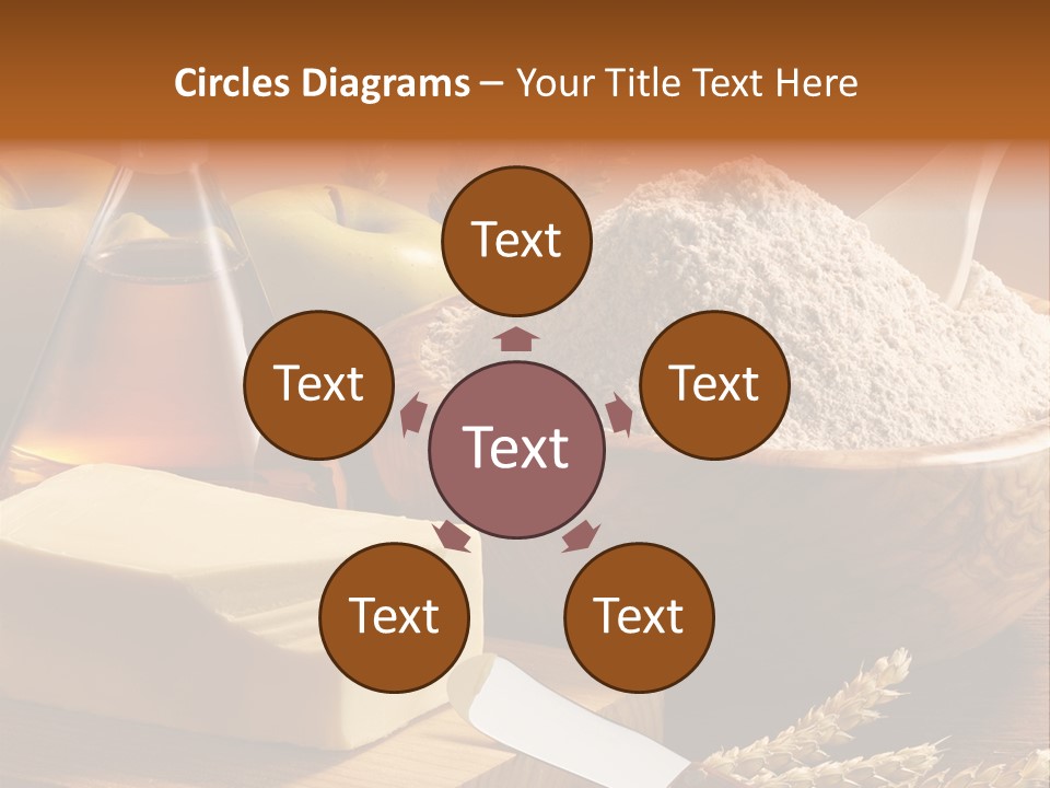 Pastel De Manzana Aceite Manzanas PowerPoint Template