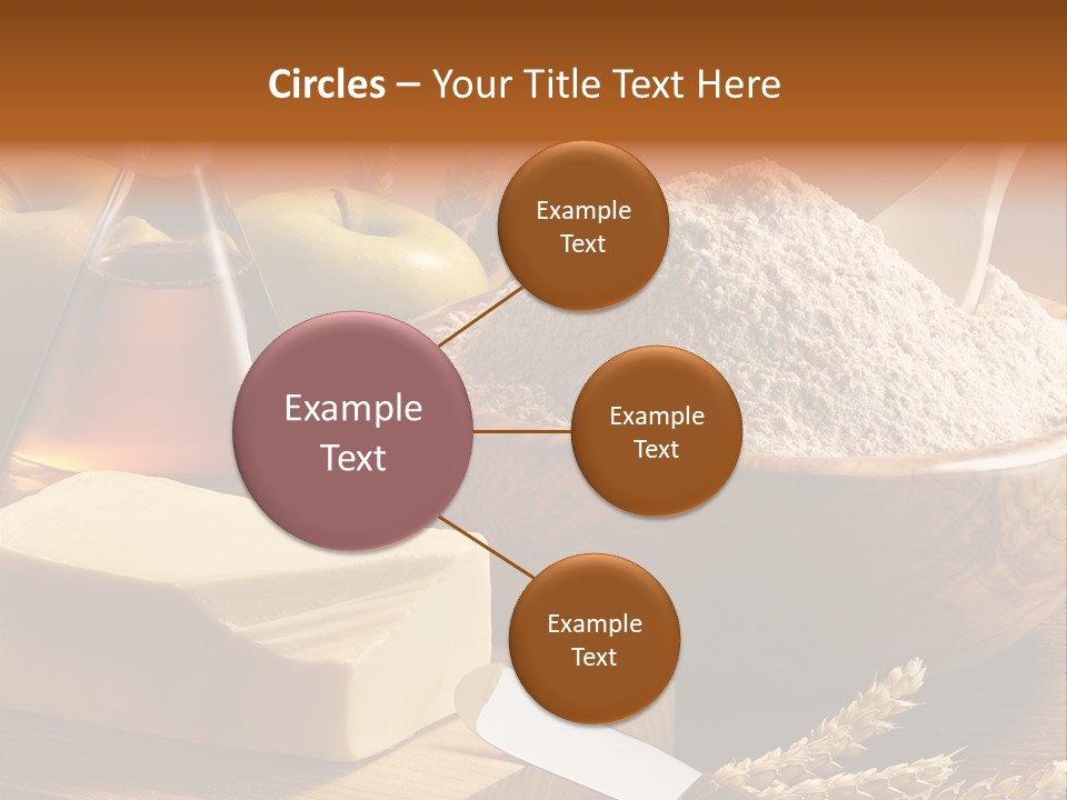 Pastel De Manzana Aceite Manzanas PowerPoint Template