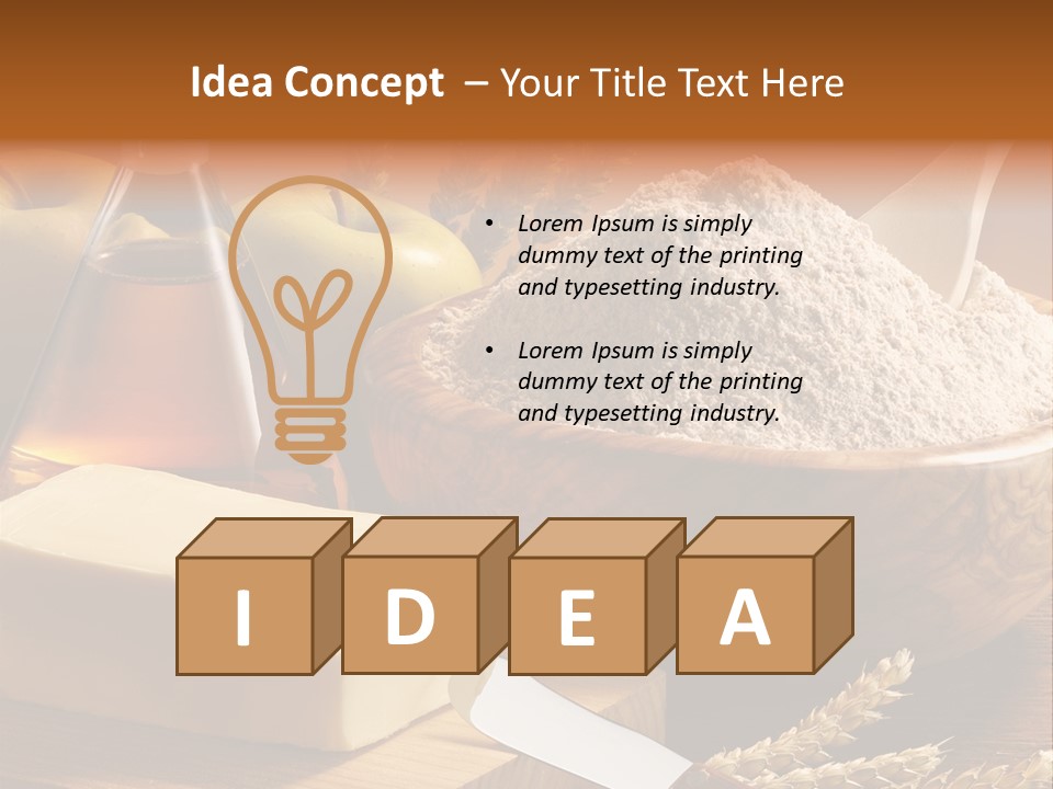 Pastel De Manzana Aceite Manzanas PowerPoint Template