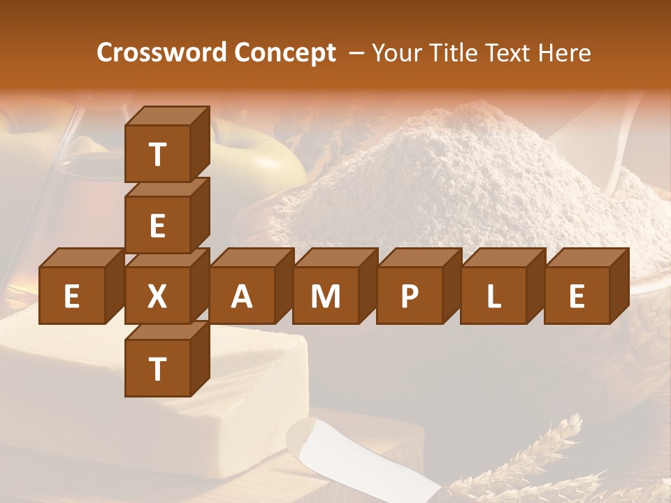 Pastel De Manzana Aceite Manzanas PowerPoint Template