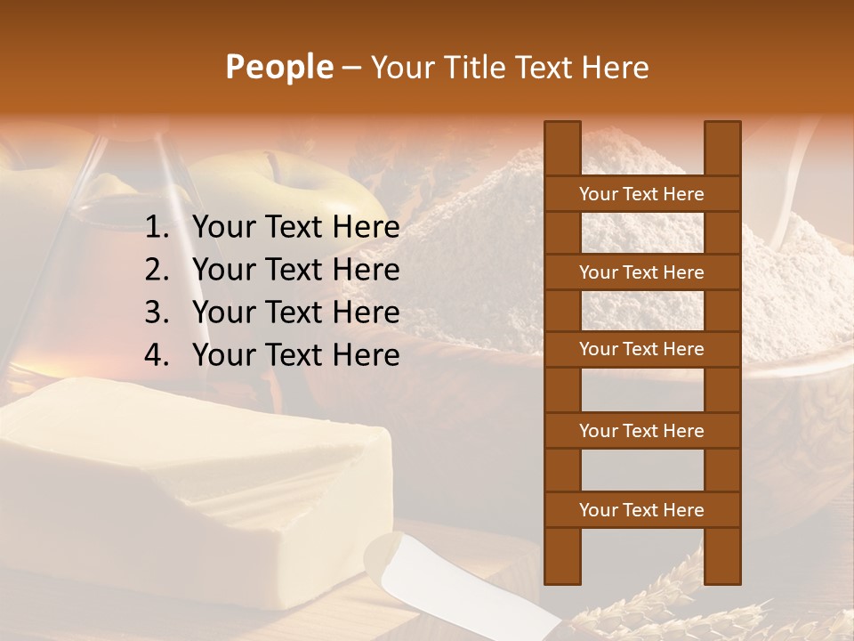 Pastel De Manzana Aceite Manzanas PowerPoint Template